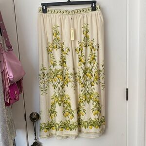 MAX STUDIO Lemon Print Skirt 🍋 NWT